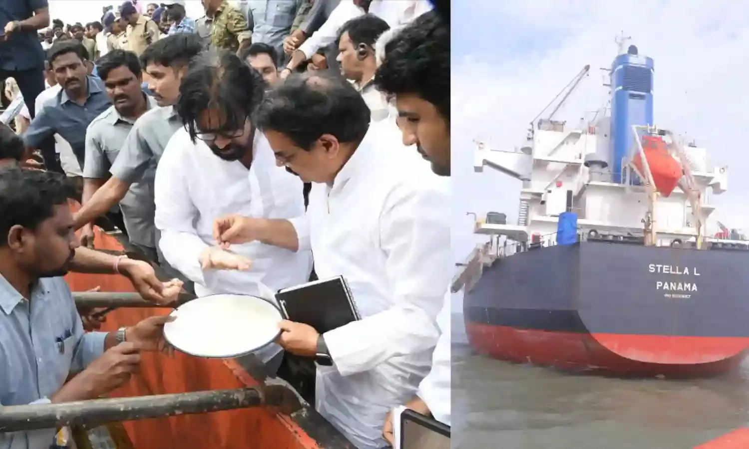 Andhra: Pawan Kalyan raids ship at Kakinada port, foils bid to smuggle PDS rice to West Africa