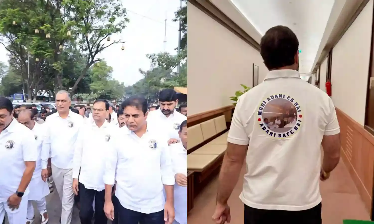 Hyderabad: Emulating Rahul Gandhi, BRS MLAs try to enter Assembly to protest against Adani group; detained