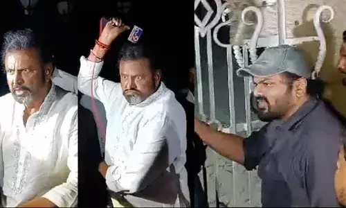 Manchu family feud: Actor Mohan Babu caught on camera attacking journalist as son Manoj tries to enter Jalpally home