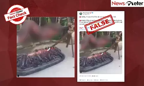 Fact Check: Hindus openly burned on fire in Bangladesh? No, video show prop from Halloween party in China