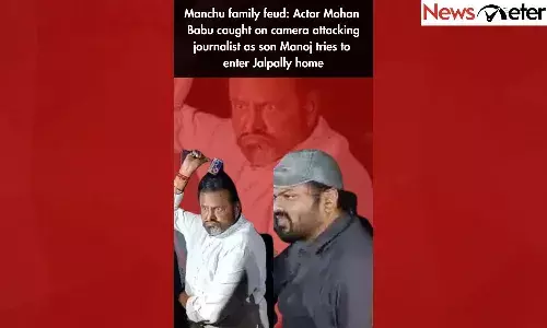 Actor Mohan Babu caught on camera attacking journalist as son Manoj tries to enter Jalpally home