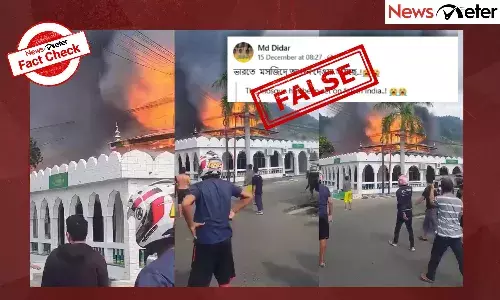 Fact Check: Mosque set on fire in India? No, viral video is from Indonesia