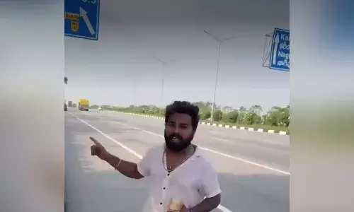 Social media influencer arrested for throwing cash on Hyderabad ORR