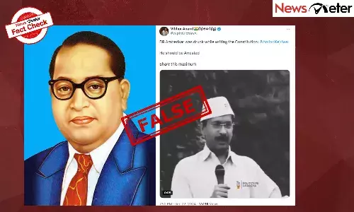 Fact Check: Arvind Kejriwal says Ambedkar was drunk while drafting Constitution? No, viral video is clipped