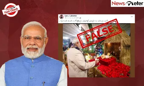 Fact Check: PM Modi participates in Christmas celebrations at Parliament? Find the truth here