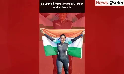 52-year-old woman swims 150 kms in Andhra Pradesh