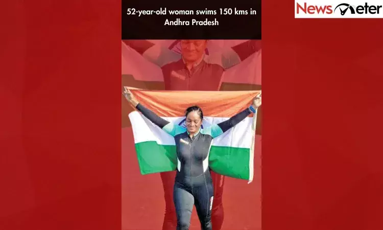 52-year-old woman swims 150 kms in Andhra Pradesh