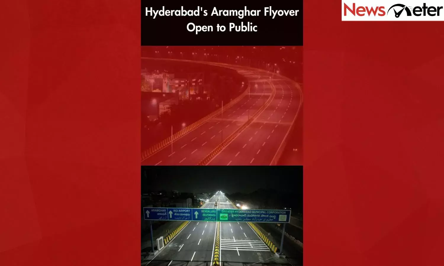Hyderabads Aramghar Flyover open to public