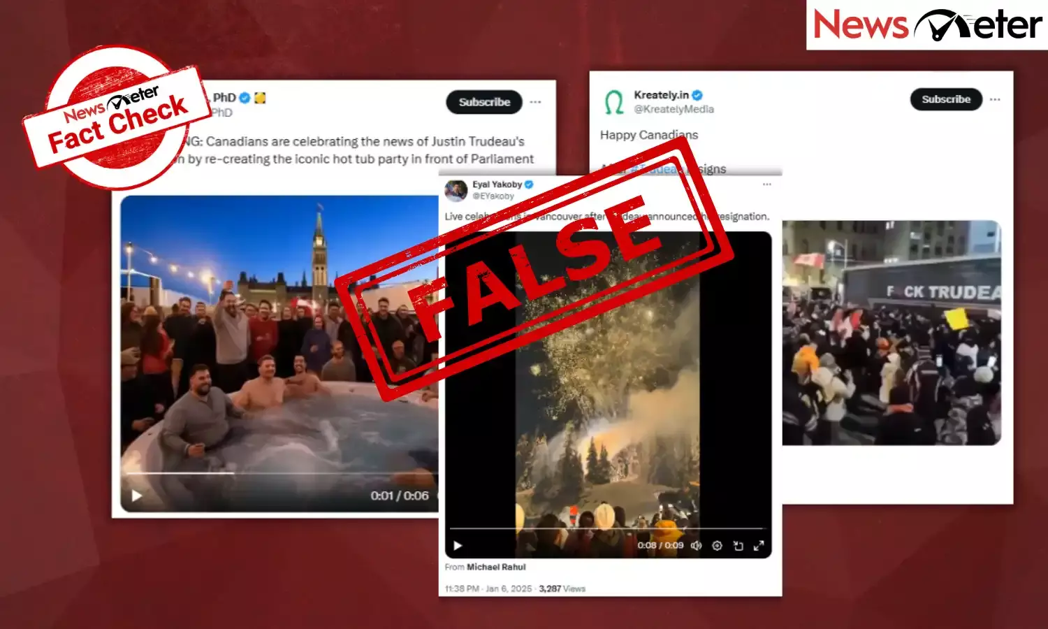 Fact Check: Justin Trudeau’s resignation leads to celebrations in Canada? Viral videos are either AI-generated or old