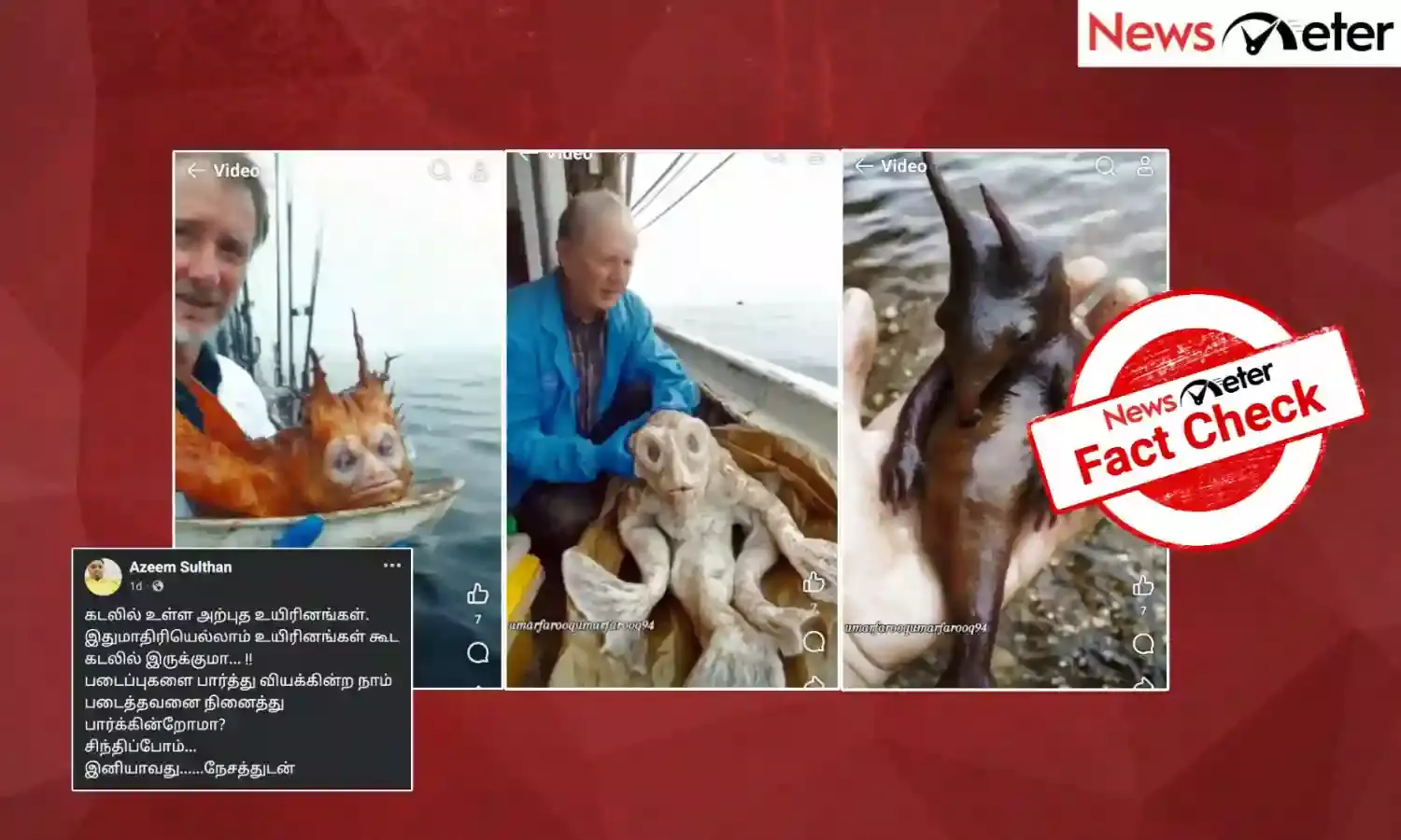 Fact Check: அற்புத உயிரினங்கள் கடலில் பிடிக்கப்பட்டதாக வைரலாகும் காணொலியின் உண்மை என்ன?