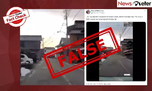 Fact Check: Tibet earthquakeās video goes viral? No, its old footage from Japan