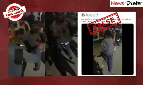 Fact Check: Muslim man urinates on Kumbh Mela poster in Raebareli? No, the claim is false