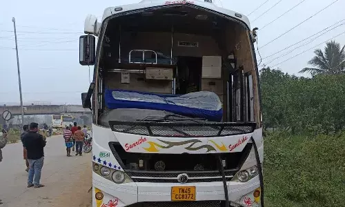 Chittoor: 4 killed, 22 injured after dumper truck hits bus near Gangasagaram