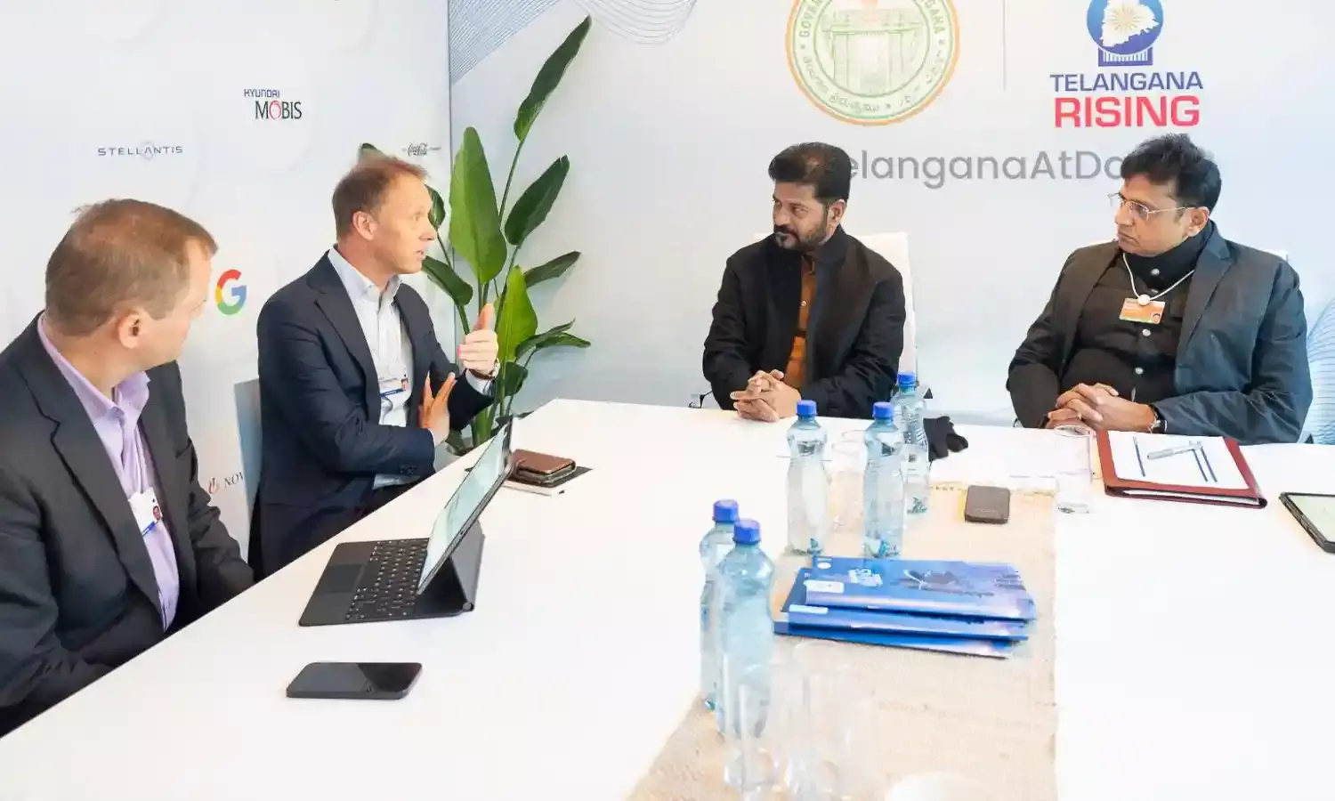 WEF 2025: CM Revanth, Unilever CEO discuss setting up two manufacturing units in Telangana