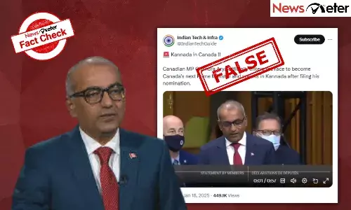 Fact Check: Chandra Arya spoke in Kannada after filing nomination for Canadian PM post? No, viral video is from 2022