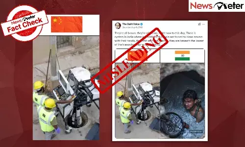 Fact Check: India’s robotic sewer cleaner mistaken for Chinese tech; viral image is from Karnataka