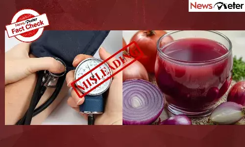 Fact Check: Onion juice reduces blood pressure? Viral claim is misleading