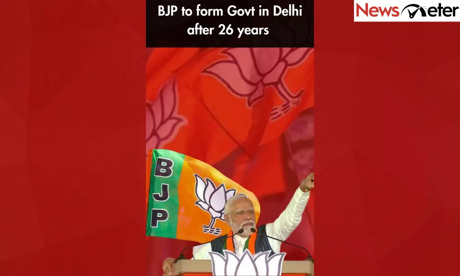 BJP to form Govt in Delhi after 26 years