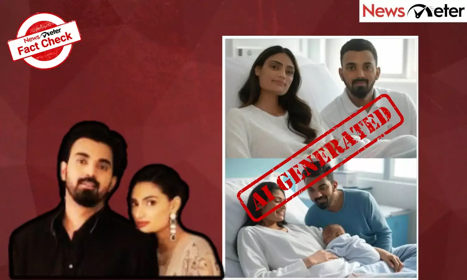Fact Check: Athiya Shetty, KL Rahul pose with their newborn? No, images are AI-generated