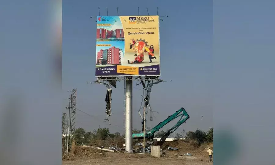 53 illegal hoardings taken down; ad agencies ask HYDRAA 10 days to clear illegal structures