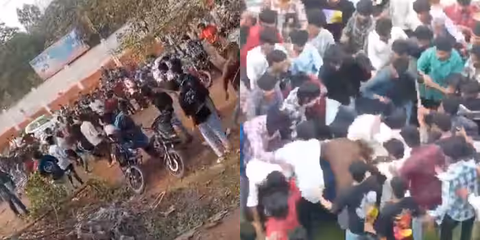 Violent clash between seniors, juniors of Vignan College in Duvvada caught on camera