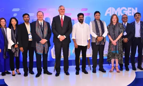 Minister Sridhar Babu opens Amgenās office at Knowledge City; firm to hire 600 staff by year-end