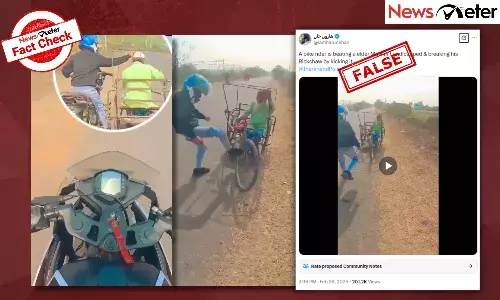 Fact Check: Physically disabled Muslim man harassed on road? No, viral video is scripted