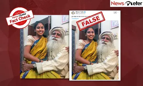 Fact Check: Sadhguru’s photo with daughter goes viral with misleading claim