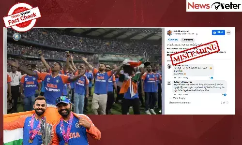 A video claiming to show the Indian cricket team celebrating after defeating Pakistan in the ICC Champions Trophy 2025 is going viral on social media.
