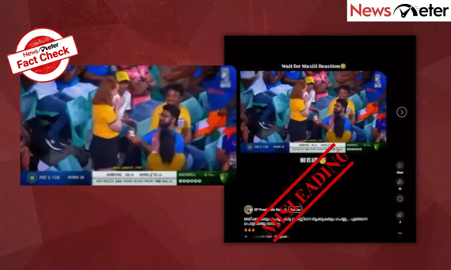 Fact Check: Indian proposes to Australian girlfriend during Champions Trophy semi-final? No, video is from 2020