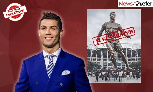 Fact Check: World’s largest Cristiano Ronaldo statue unveiled? No, image is AI-generated
