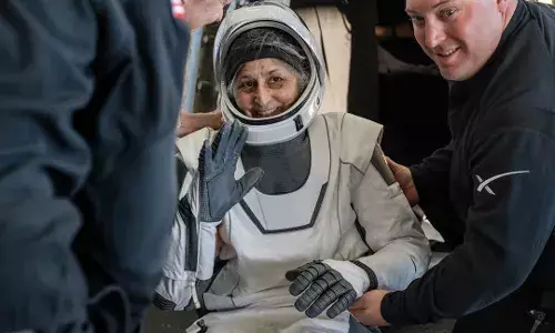 All smiles: Indian-origin NASA astronaut Sunita Williams, colleague Butch Wilmore touch down