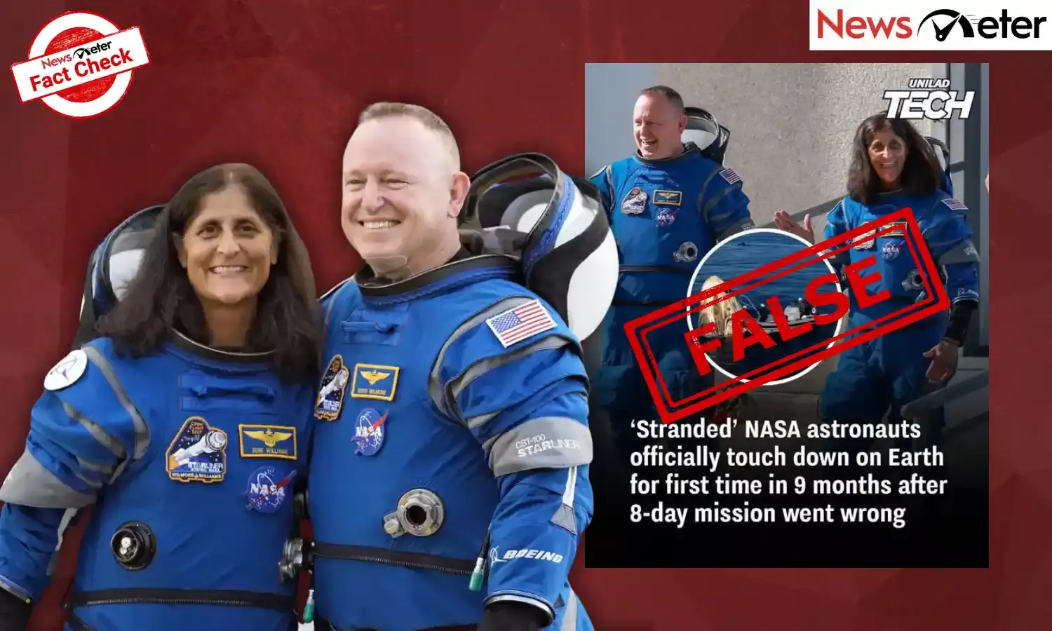 Fact Check: Astronaut Sunita Williams and Wilmore hid in ‘Studio NASA’, were not stranded in space? No, here’s the truth