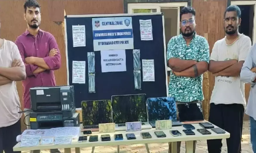 Online gaming, satta betting racket busted in Madhura Nagar; 5 held