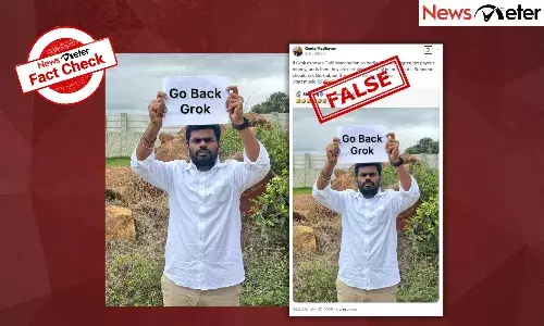 Fact Check: āGo Back Grokā, says TN BJP chief Annamalai? No, protest placard is edited