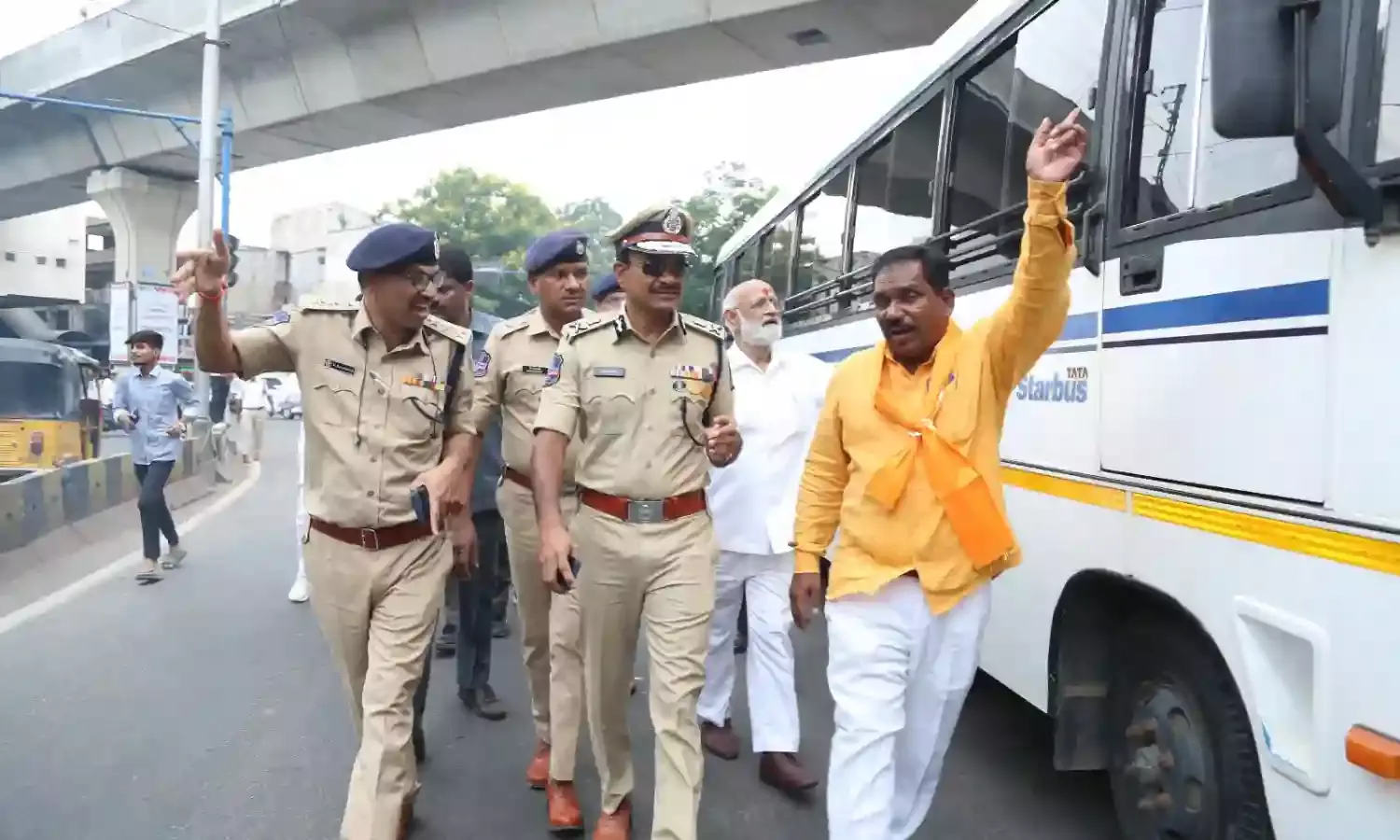 Shobha Yatra in Hyderabad: 20,000 cops deployed to keep peace; CV Anand inspects procession route
