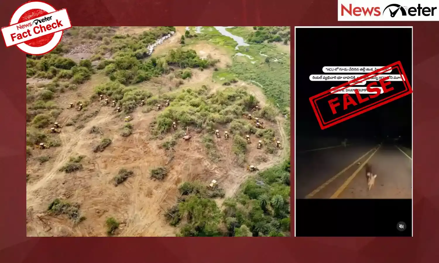 A viral post claiming that a mother and baby deer were displaced due to land clearance near Hyderabad Central University (HCU) in Telangana is false. The video has been online since at least 2023.