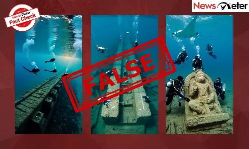 A viral Instagram reel claims that a video shows scuba divers exploring the submerged Rama Setu, a legendary bridge built by Lord Rama and Hanuman.