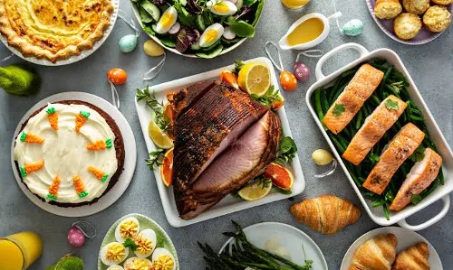 Happy Easter: Of glazed hams, buttered rolls, chocolate bunnies