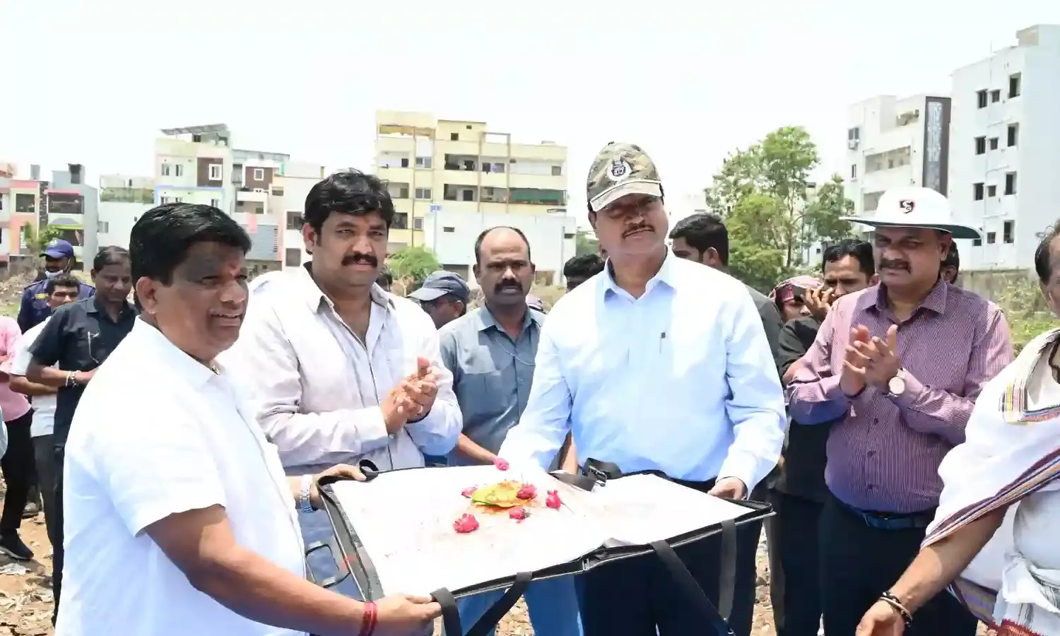 After court win, HYDRAA begins development works at Bathukamma Kunta