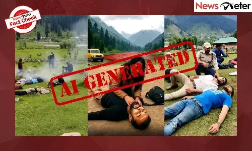 Images claiming to show the aftermath of the terror attack in Baisaran Valley, Pahalgam, are viral on social media.