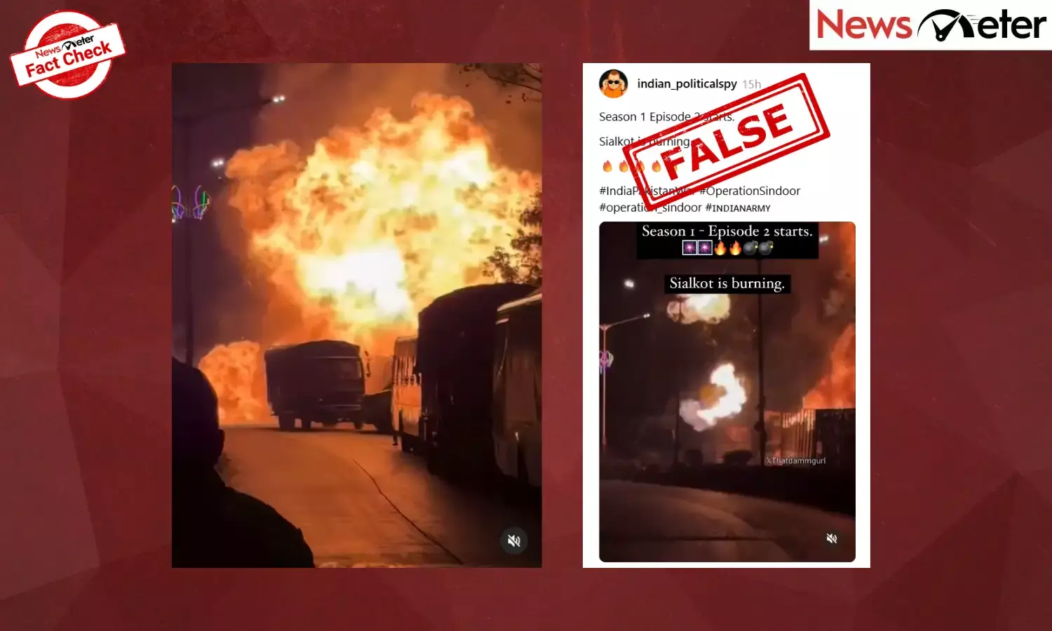 Fact Check: Operation Sindoor - video does not show IAF strike on Sialkot, its a gas cylinder explosion in Dharavi