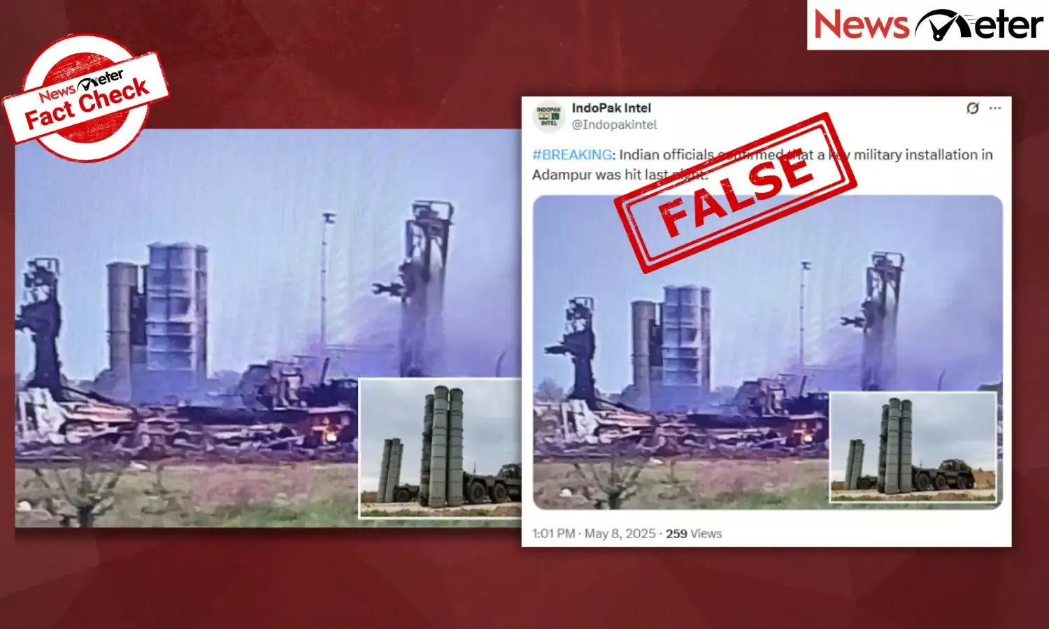 Fact Check: Military installation in Jalandhar’s Adampur attacked by Pakistan? No, image shows destroyed Russian airfield