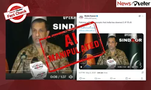 Fact Check: Pakistanās General admits to losing two JF-17 fighter jets? Video is AI-manipulated