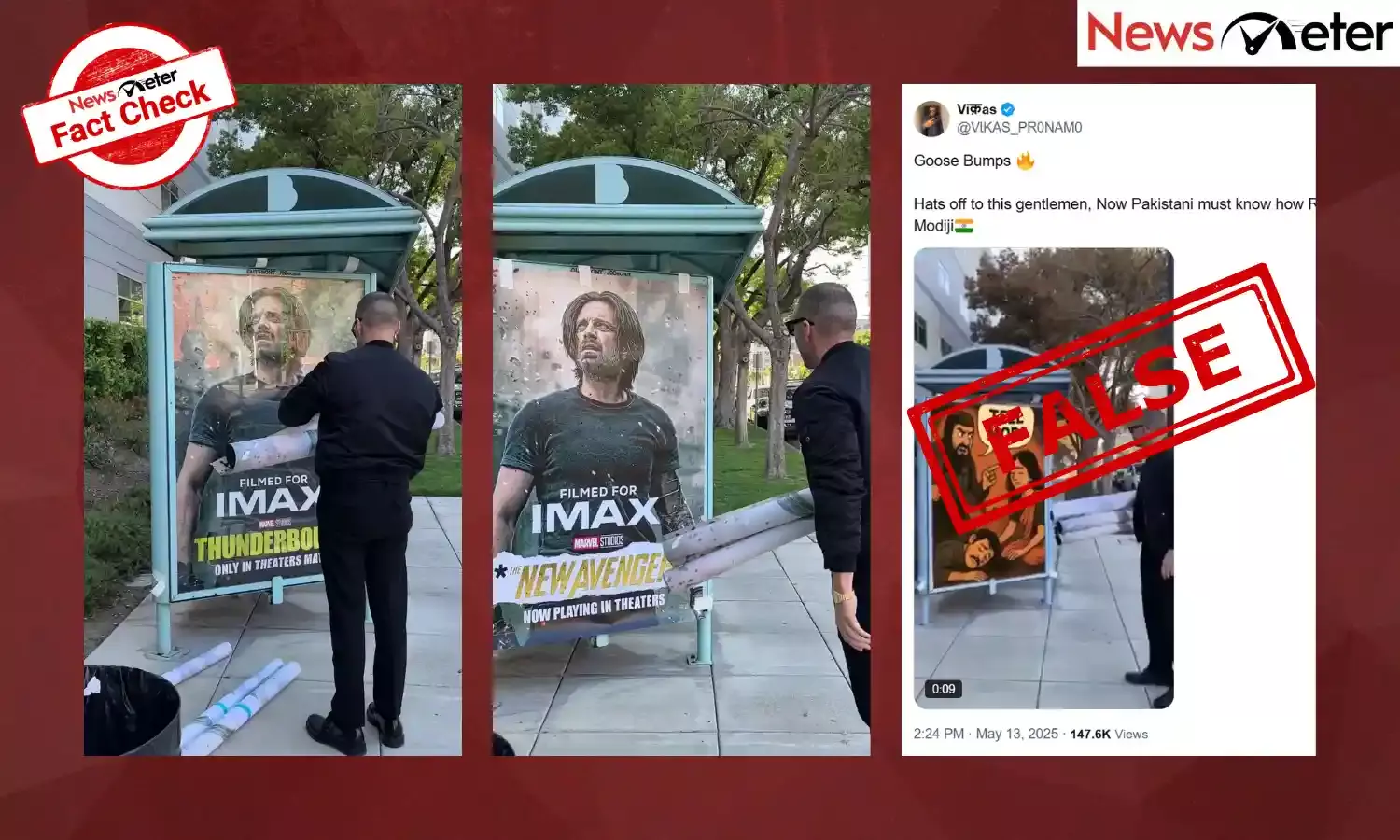 A video purportedly showing a person changing a poster from ‘Tell Modi’ to ‘I Told Modi’, referring to Operation Sindoor, is viral.