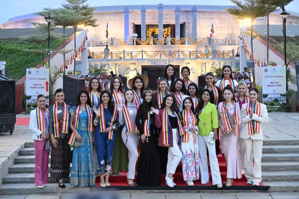 22 Miss World contestants visit Buddhavanam for Buddha Purnima celebrations 22 Miss World contestants visit Buddhavanam for Buddha Purnima celebrations