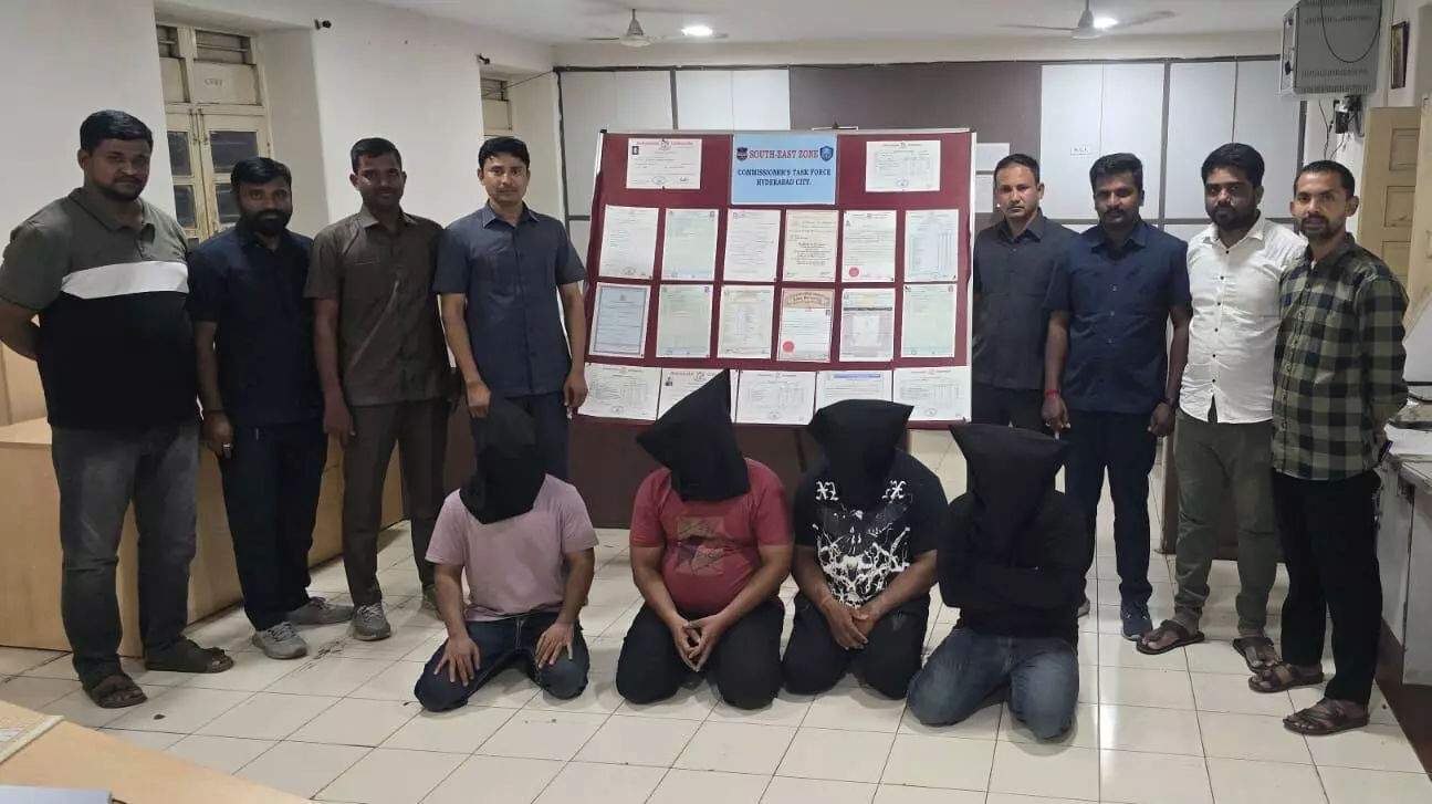 Hyderabad police seize 108 fake certificates, arrest 4 in Mehdipatnam Hyderabad police seize 108 fake certificates, arrest 4 in Mehdipatnam
