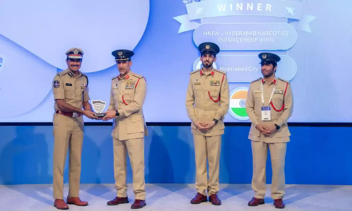 Hyderabad police commissioner CV Anand receives award for fight against narcotics, drug trafficking