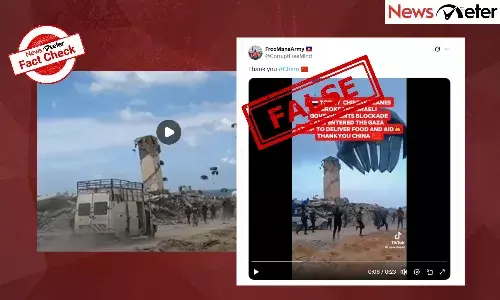 Fact Check: China airdrops aid into Gaza Strip? No, find the facts here