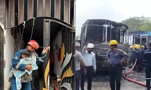 After Gulzar House fire, two more fire incidents in Cherlapally and Mailardevpally on Sunday